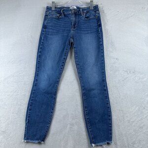 Paige Skinny Jeans Womens Size 30 Verdugo Ankle Raw Hem Stretch Mid Rise Blue